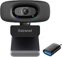 1080P Webcam for PC Laptop MacBook Computer Desktop, with Microphone & Privacy Cover & USB C Adapter — image 1