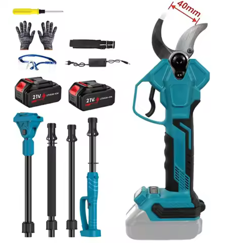1300W 50MM Bürstenloser Akku-Elektro-Astschneider, Astschere für hohe Äste, Baumschneider, Astschneider für Makita 18V Akku