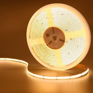 32.8ft/10M 24V COB LED Strip Warm White 3000K 3840LEDs CRI 93+ 6800lm — image 1