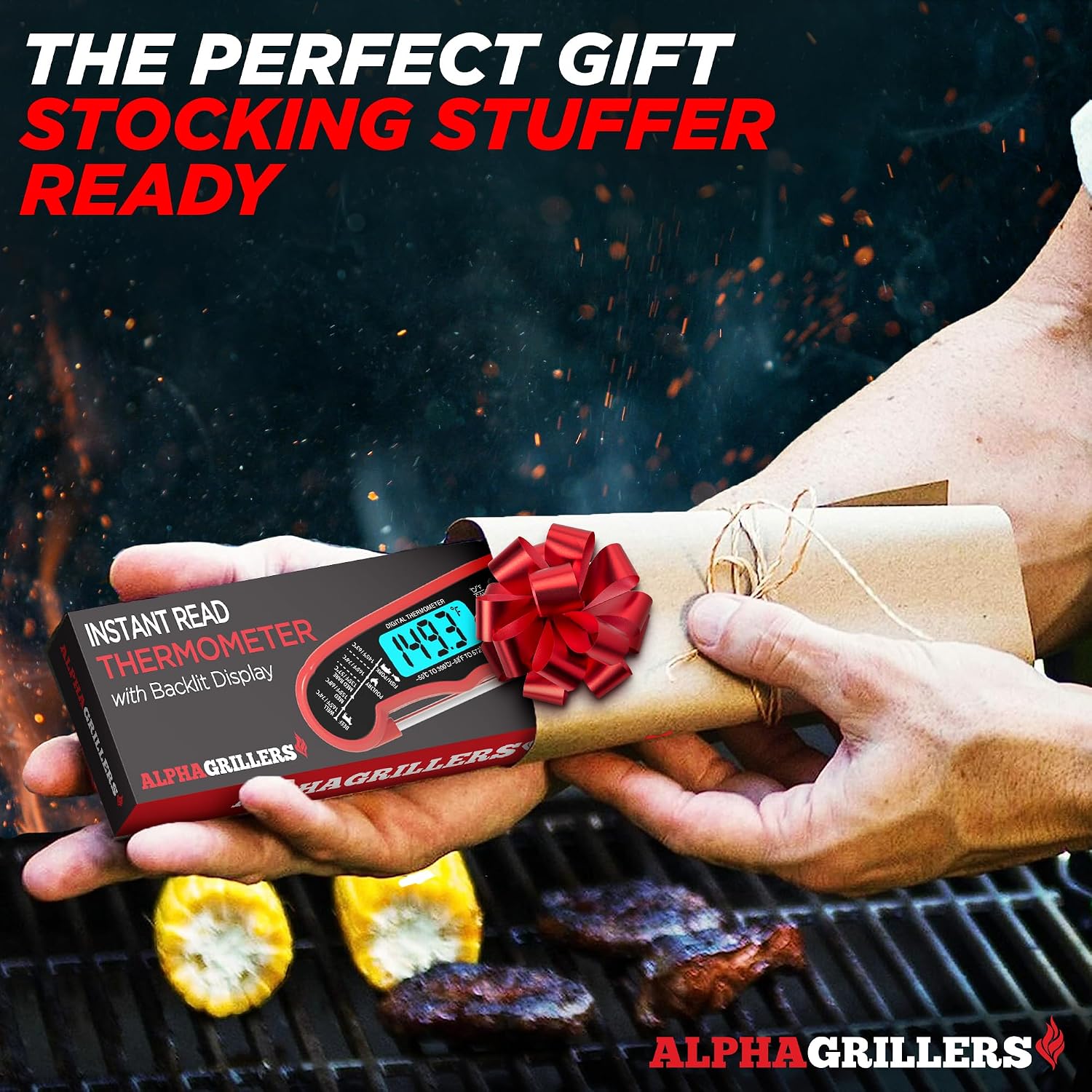Alpha Grillers Instant Read Meat Thermometer Digital, Cooking, Food, Grill — 6