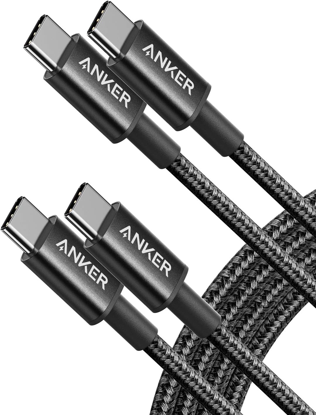 Anker USB C to USB C Cable, 60W Fast Charging Cable (2-Pack, 6 ft, Black) — image 1
