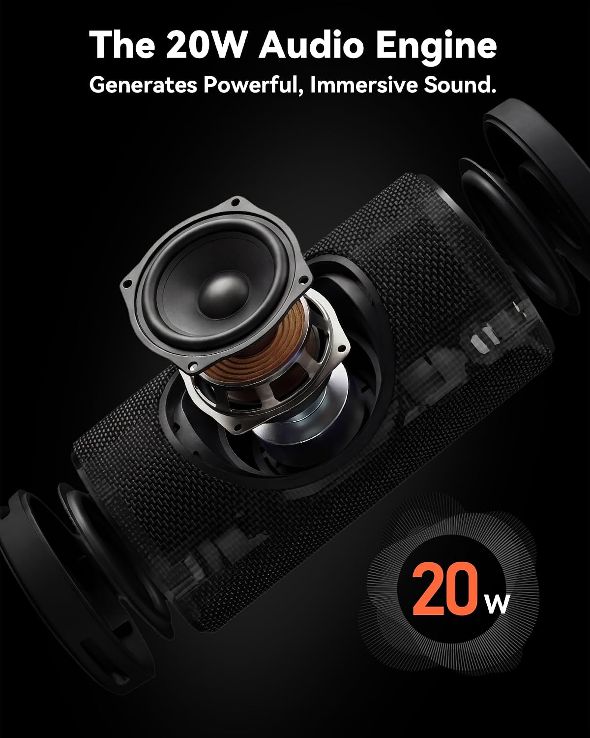 BassBloom Roar 3 Portable Bluetooth Speaker,IPX6 Waterproof,20W — image 3