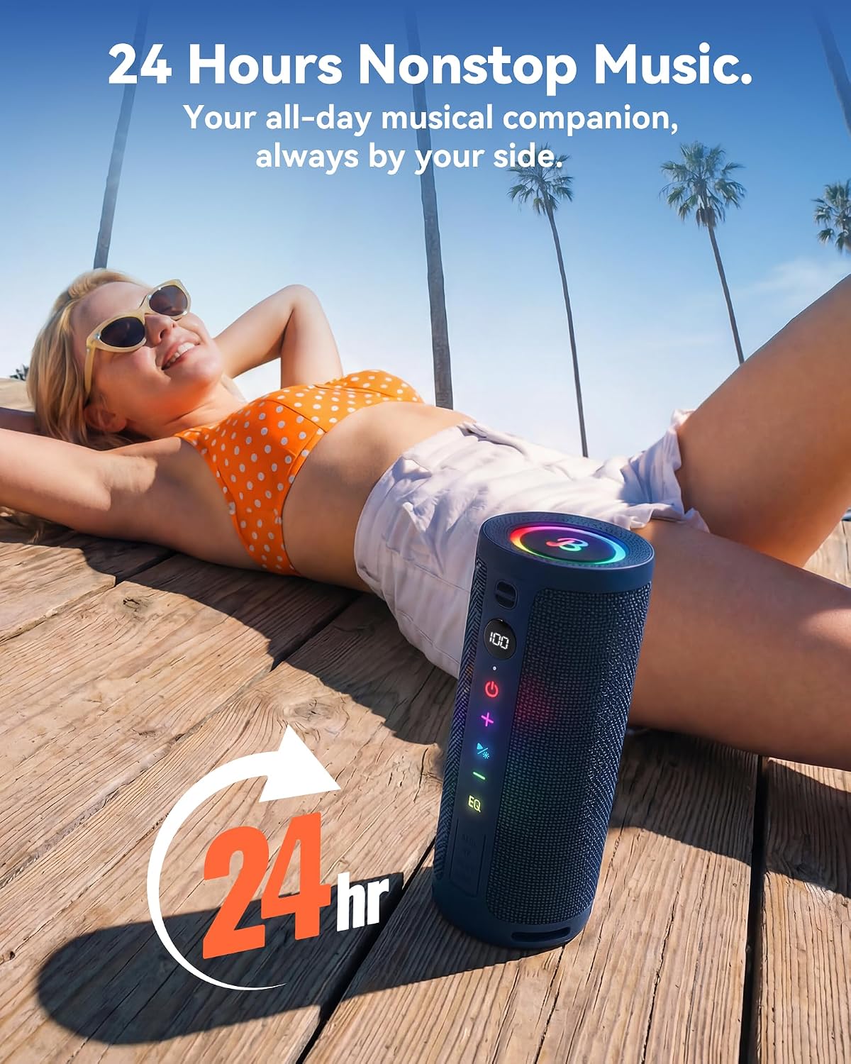 BassBloom Roar 3 Portable Bluetooth Speaker,IPX6 Waterproof,20W — image 6