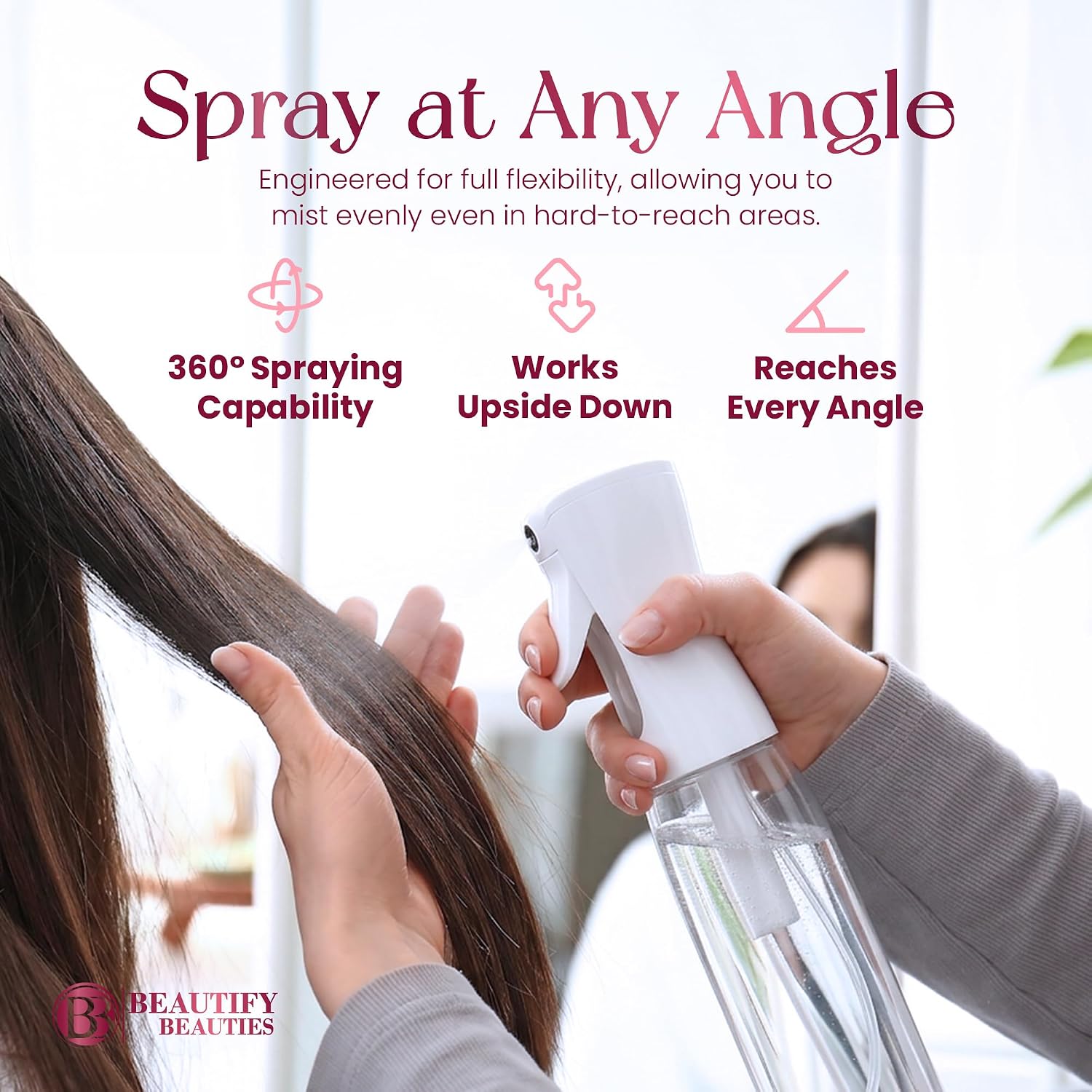 BeautifyBeauties Continuous Spray Bottle for Hair, 10.1 oz Mister Spray — 6