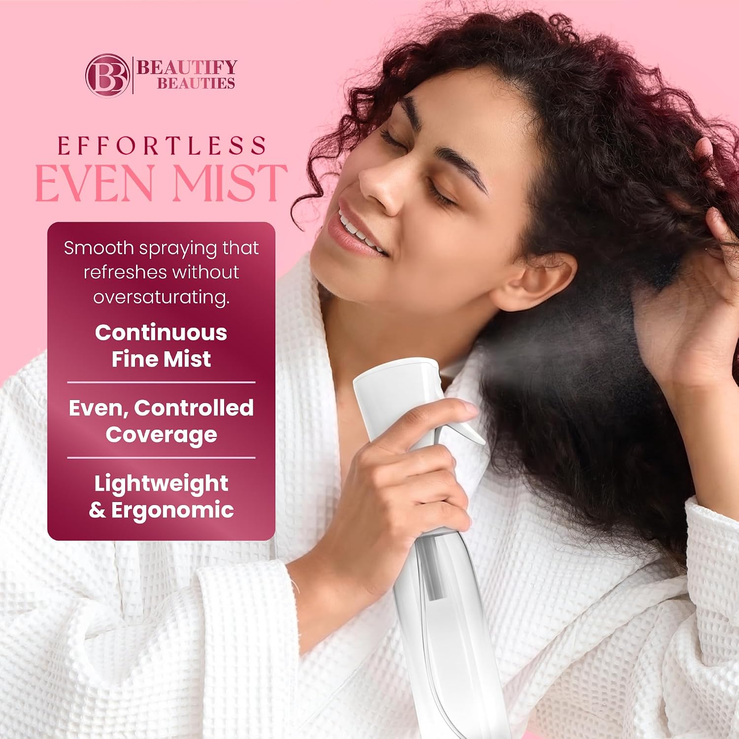 BeautifyBeauties Continuous Spray Bottle for Hair, 10.1 oz Mister Spray — 7