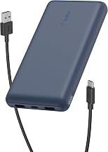 Belkin 20000mAh 15W 3 Port Power Bank, USB A to USB C Cable Included