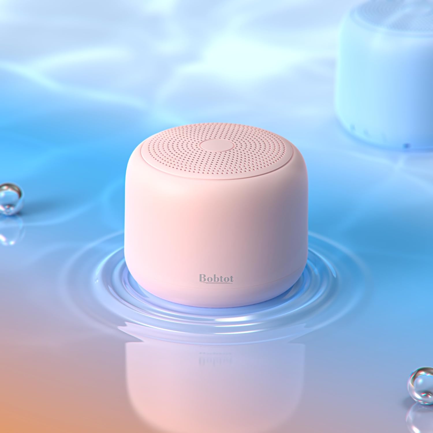 Bobtot Portable Bluetooth Speakers with Strap Mini Speaker, Pink — image 2