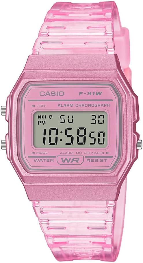 Casio F91W Series | Digital Watch | Water Resistant | LED Light | 1/100 SEC Stopwatch | Regular Time Keeping (HR, Min, SEC, PM, Date, Day) | Daily Alarm | Lightweight | 7 Year Battery — 8