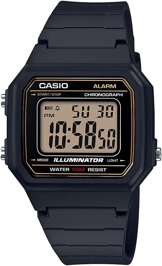 Casio W217H Series | Men’s Digital Watch | 50M WR | 1/100 Second Stopwatch | LED Backlight | Countdown Timer | 100 SEC Chronograph | Daily Alarm | Hourly Time Signal | 7 Year Battery — 6