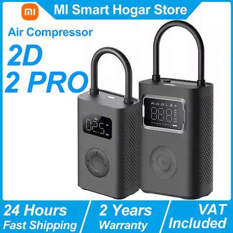 Compresseur d'air électrique portable Xiaomi Mijia 2D/2Pro, pompe à air multifonction portable, gonfleur intelligent avec détection de pression des pneus, gonfleur électrique à détection automatique de pression