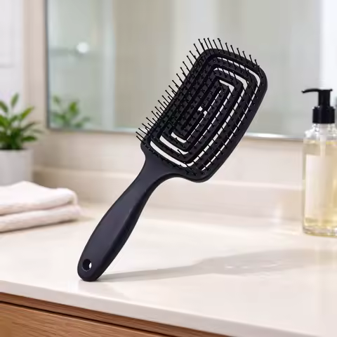 Damen-Salon-Entwirrbürste, antistatisch, Kopfhaut-Peeling-Massagekamm, für nasses Haar, Styling-Haarpflege-Werkzeug, 1 Stück