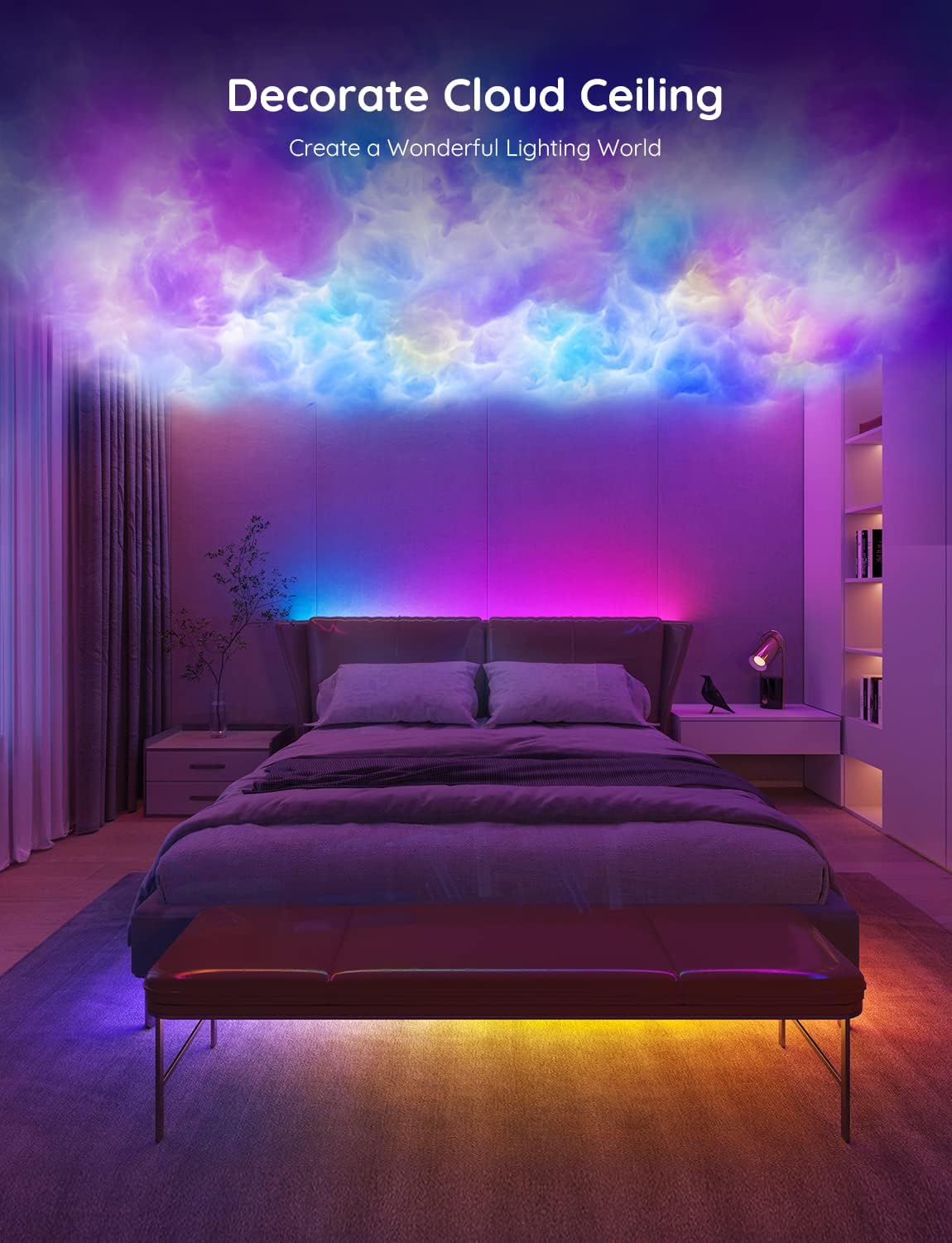 Govee 100ft RGBIC LED Strip Lights, LED Lights for Bedroom, APP Control — image 4