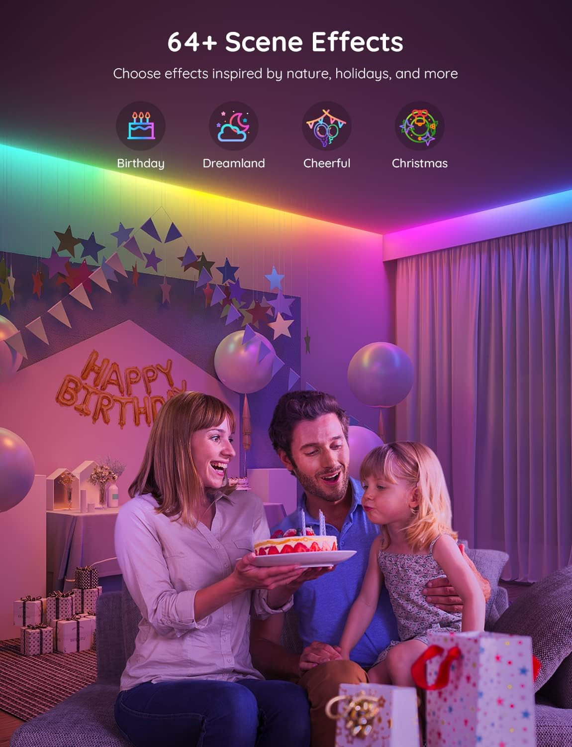 Govee 100ft RGBIC LED Strip Lights, LED Lights for Bedroom, APP Control — image 6