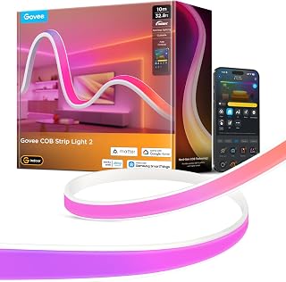 Govee COB LED Strip Lights 2, RGBIC, 840 LEDs/m, 1000K-10000K, 32.8ft