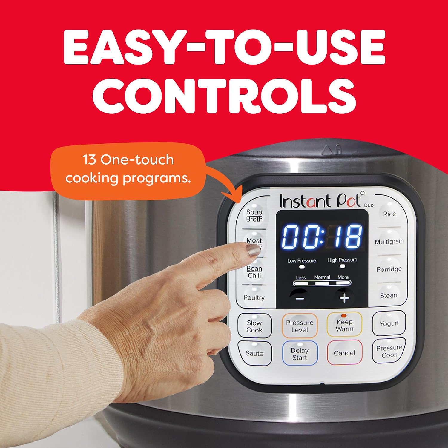 Instant Pot Duo 6 Qt 7-in-1 Electric Pressure Cooker, Stainless Steel — 4