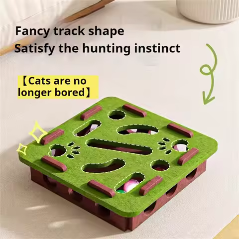 Katzen-Puzzle-Spielzeug, Filz-Puzzle-Box, Katzen-Übungsspielzeug mit Ball, Indoor-Sport, Unterhaltung, Training, Katzenspielzeug für Hauskatzen