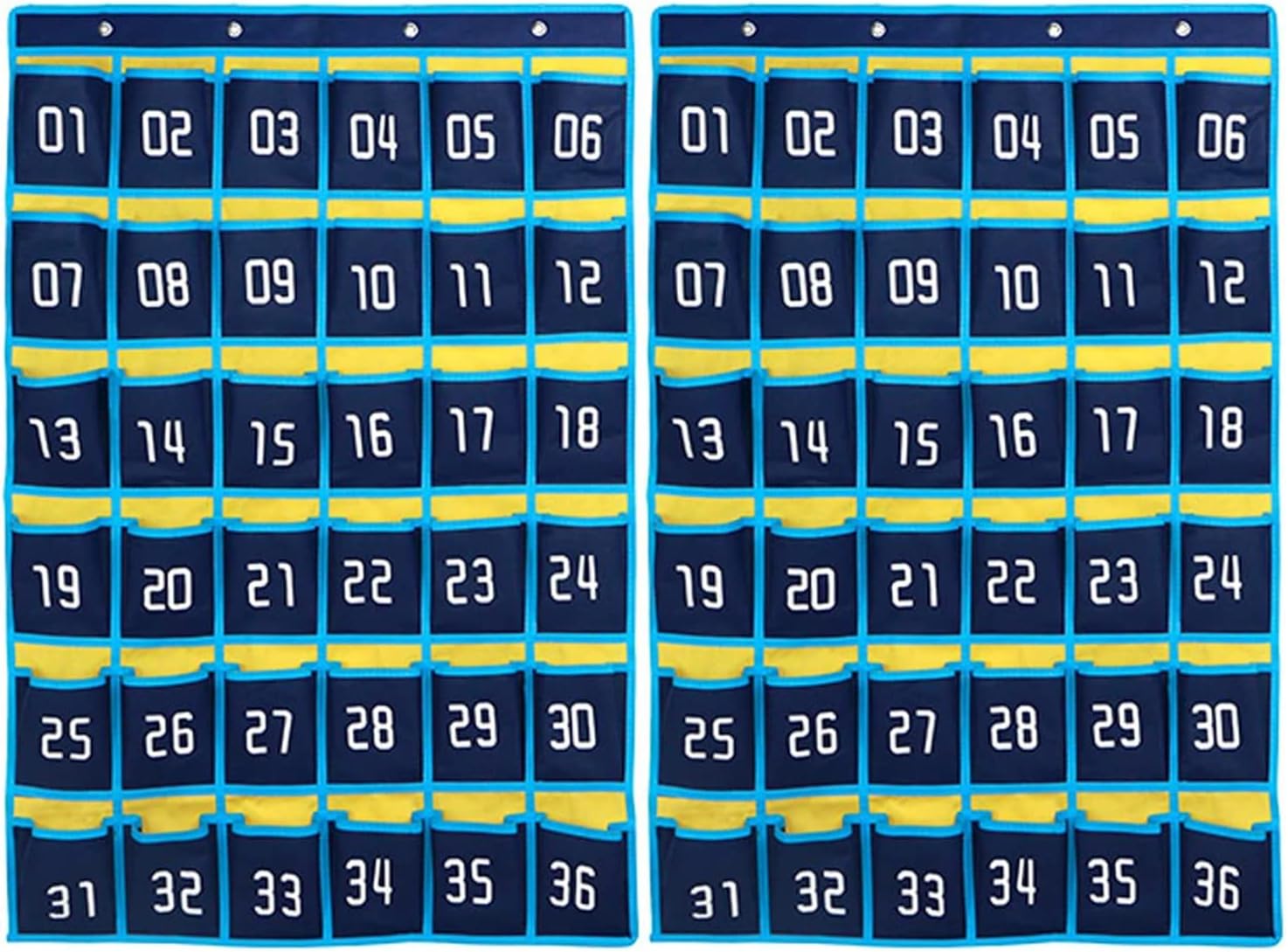 Loghot 36 Numbered Pockets Classroom Pocket Chart for Cell Phone Holder — image 8