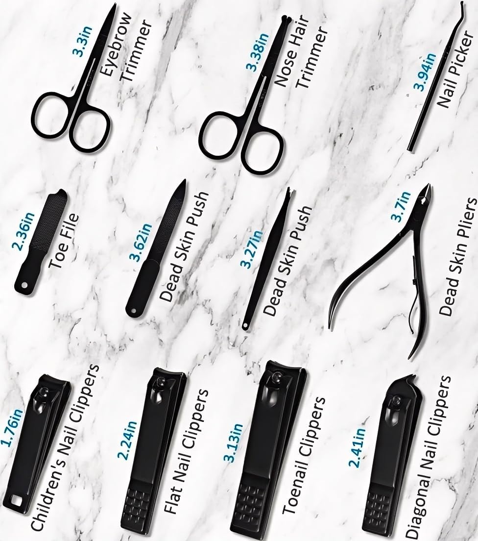 MINKINH Manicure Set Nail Clippers Set Pedicure Kit, 26-Piece Brown — 6