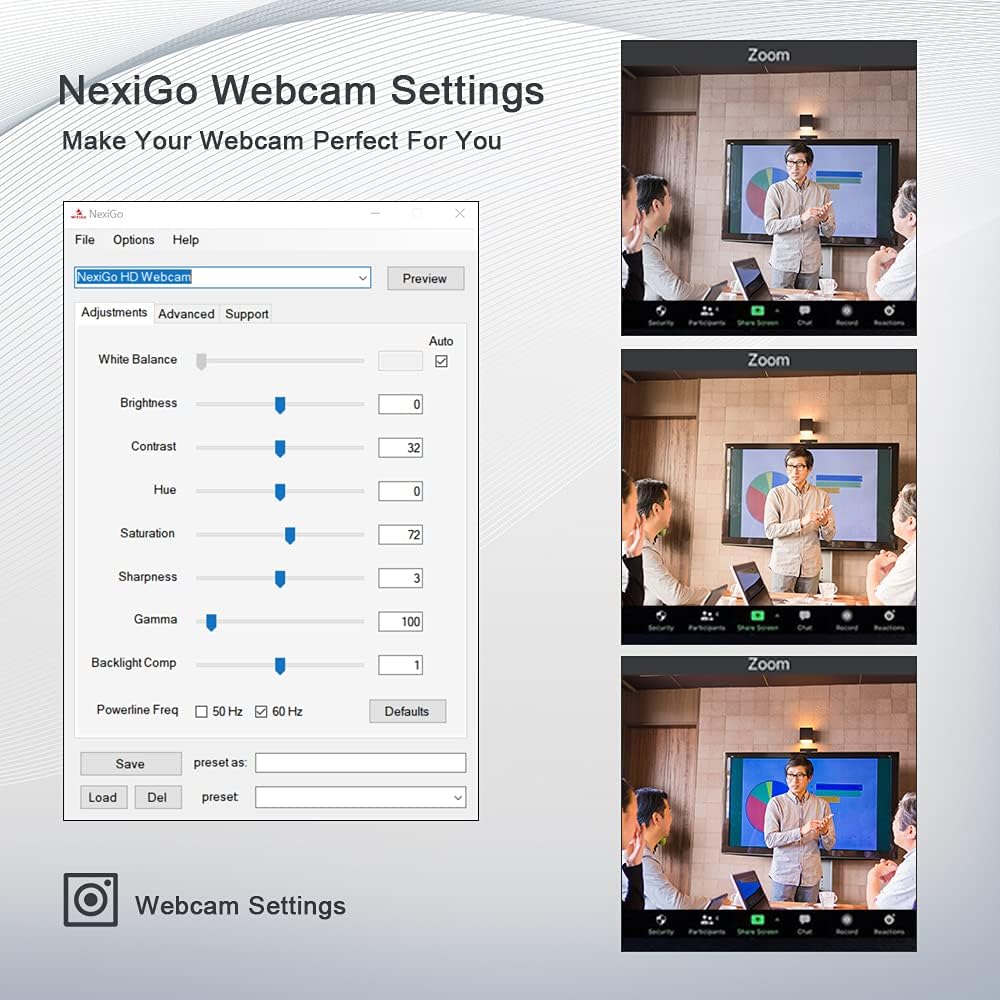 NexiGo N930AF Webcam with Microphone for Desktop, Autofocus, Webcam for Laptop, Computer Camera, 1080p HD USB Web Camera, Compatible with Zoom/Switch 2/Teams/Webex — 2