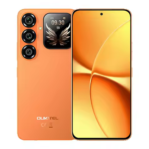 OUKITEL P2 Plus 5G freigeschaltetes Smartphone, 6,7 Zoll Hauptbildschirm + 1,81 Zoll Sekundärbildschirm, 120 Hz, bis zu 36 GB (12+24) RAM + 256 GB ROM, 5000 mAh, 45 W schnelles Laden