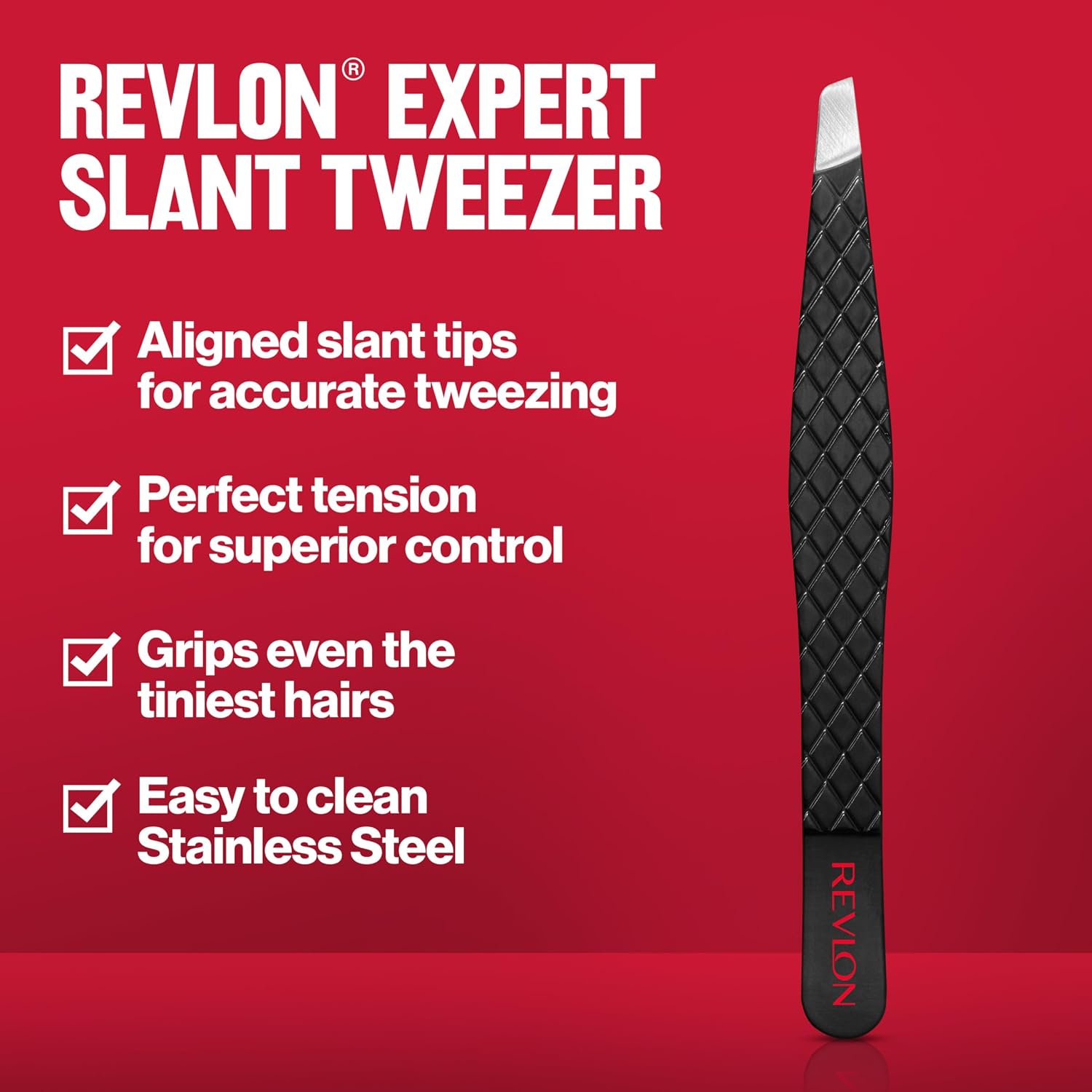 Revlon Expert Slant Tip Tweezer, Black, 1 Count — 3