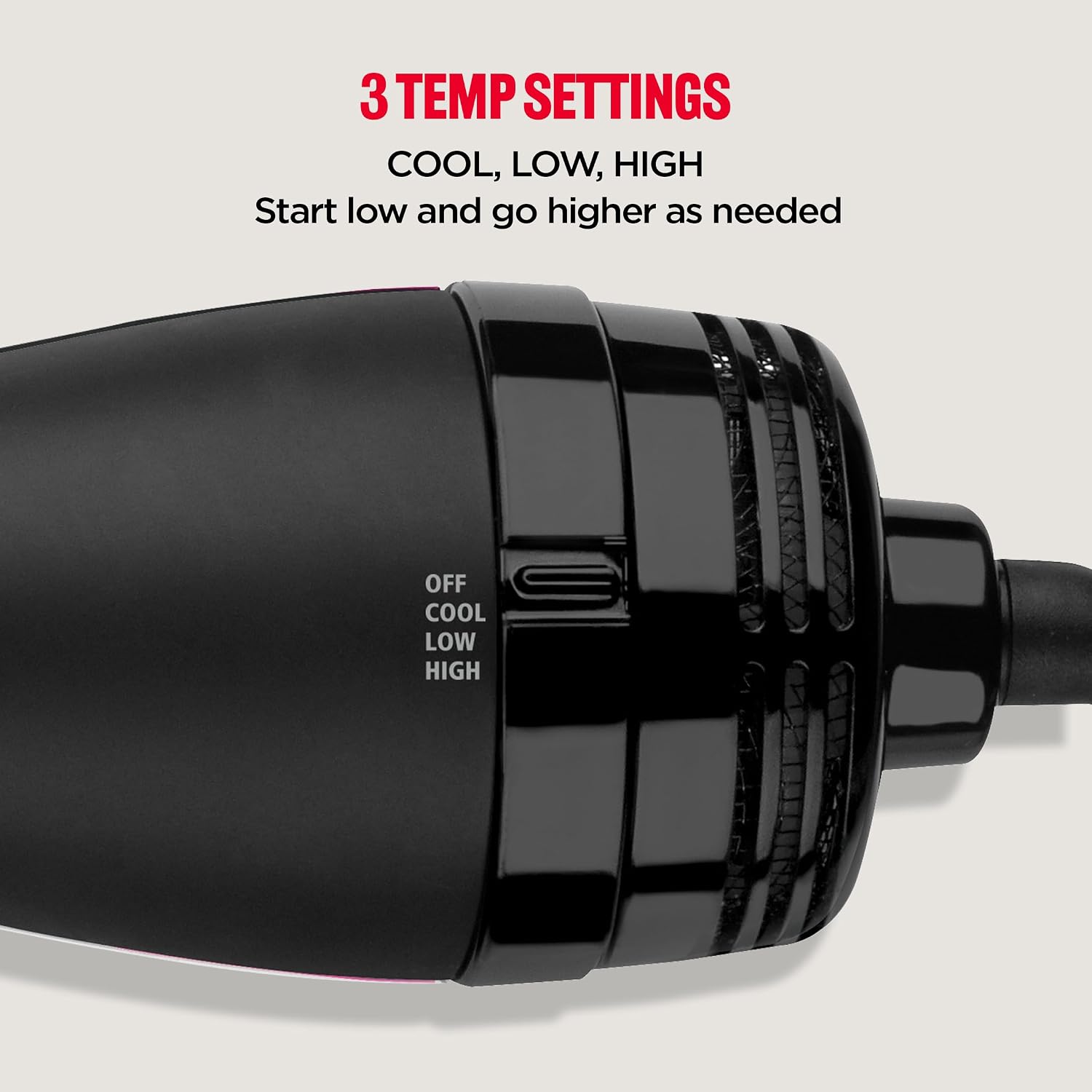 REVLON One-Step Volumizer Hair Dryer and Styler, 2.8 in Barrel, Black — 8