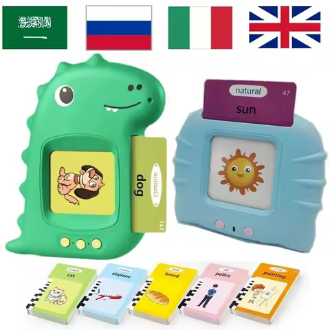 Sprechende Lernkarten, frühpädagogisch, für Babys, Jungen, Mädchen, Vorschule, Lernen, Lesemaschine, interaktives Geschenk, Arabisch, Italienisch, Russisch