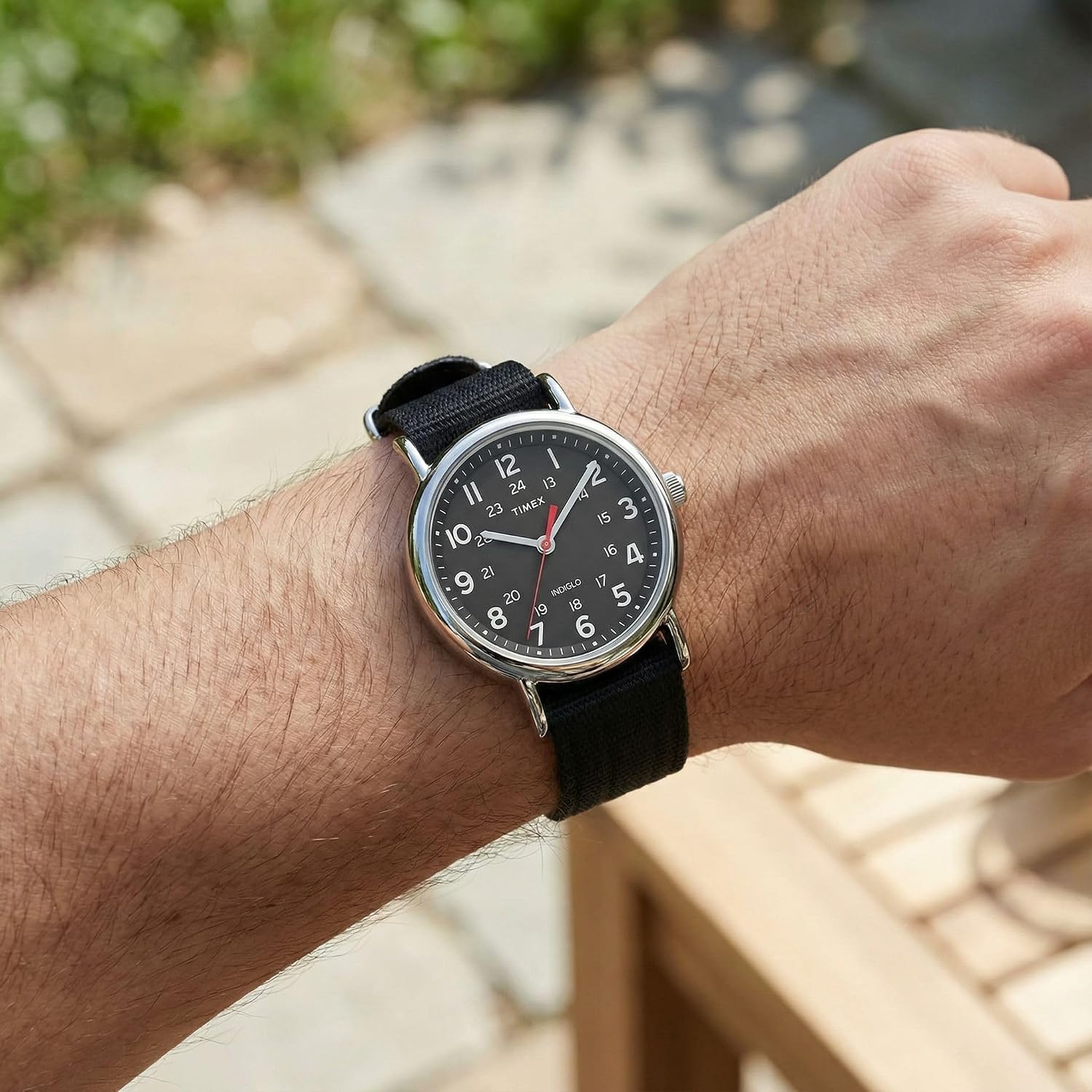 Timex Weekender 38mm Unisex Analog Watch | INDIGLO Backlight | Adjustable Durable Nylon Fabric Slip Through Strap | 24 Hour Time — 6