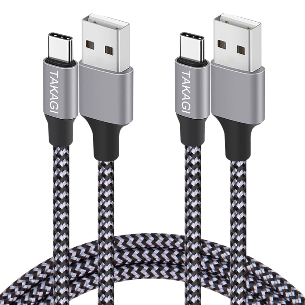 USB C Cable Fast Charging Nylon Braided 2Pack 3Ft USB A to Type C Cord — image 1